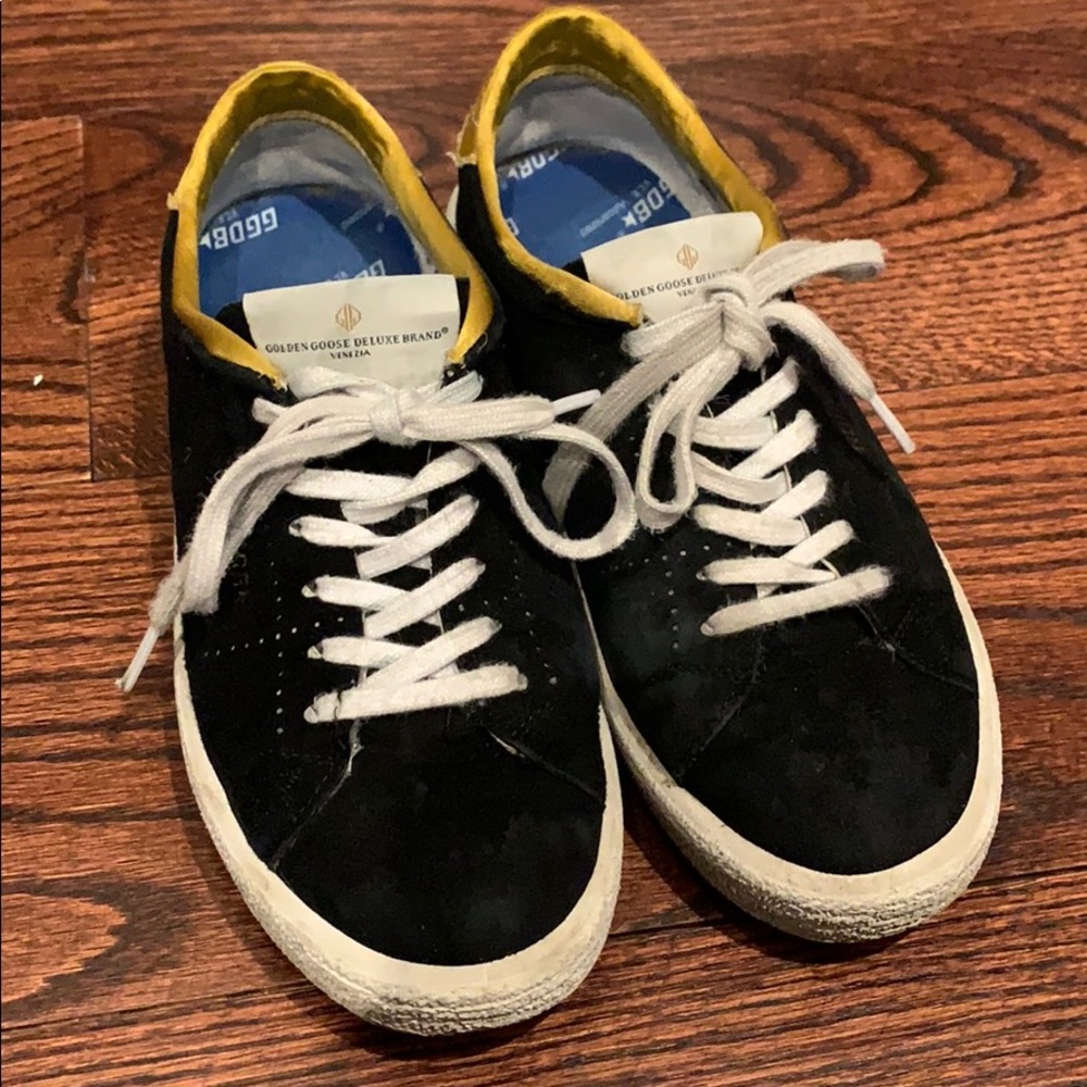 Golden Goose Black Suede sneakers w/ bag! Size 36